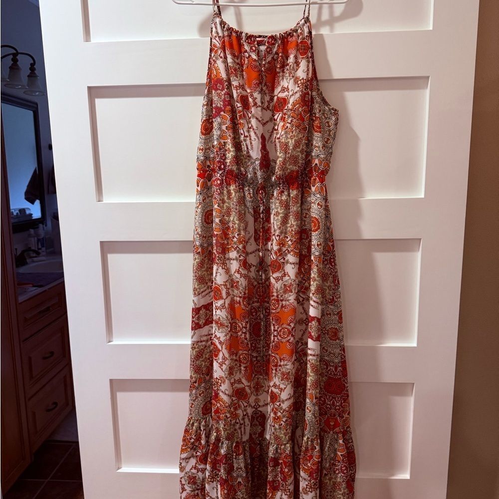 Emma & Michle Floral Maxi Dress Orange size xl